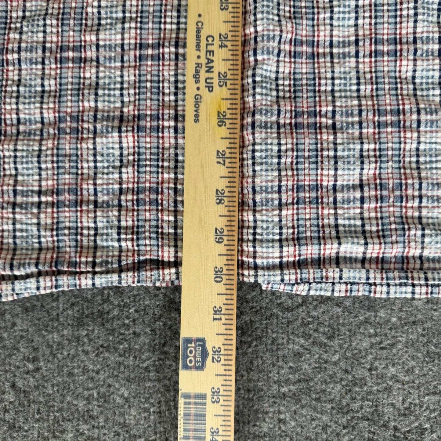 Barbour Seersucker Mens XXL Short Sleeve Button Up Shirt Plaid Cotton Blue Red