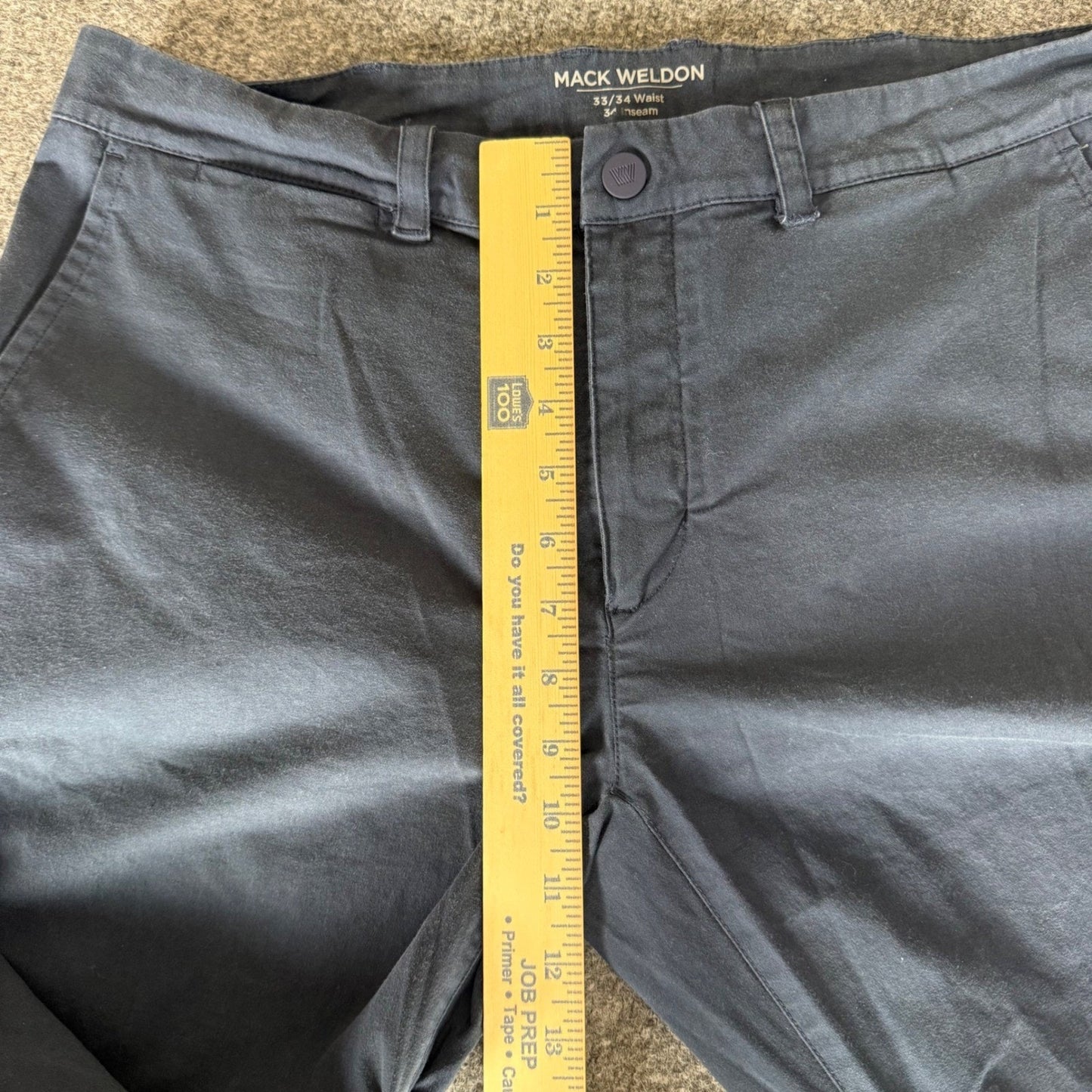 Mack Weldon Maverick Tech Chino Pants Mens 34x32 Navy Blue Stretch Performance