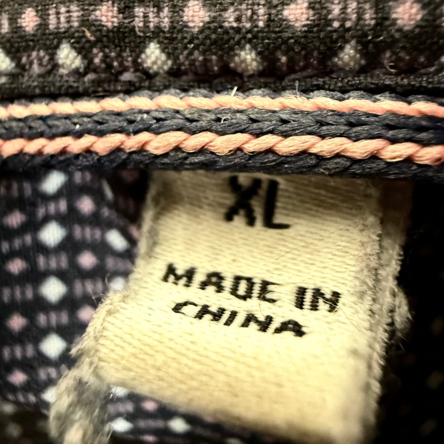 7 Diamonds Men XL Navy Blue Dotted Button Down Shirt 4 Way Stretch Modern Casual