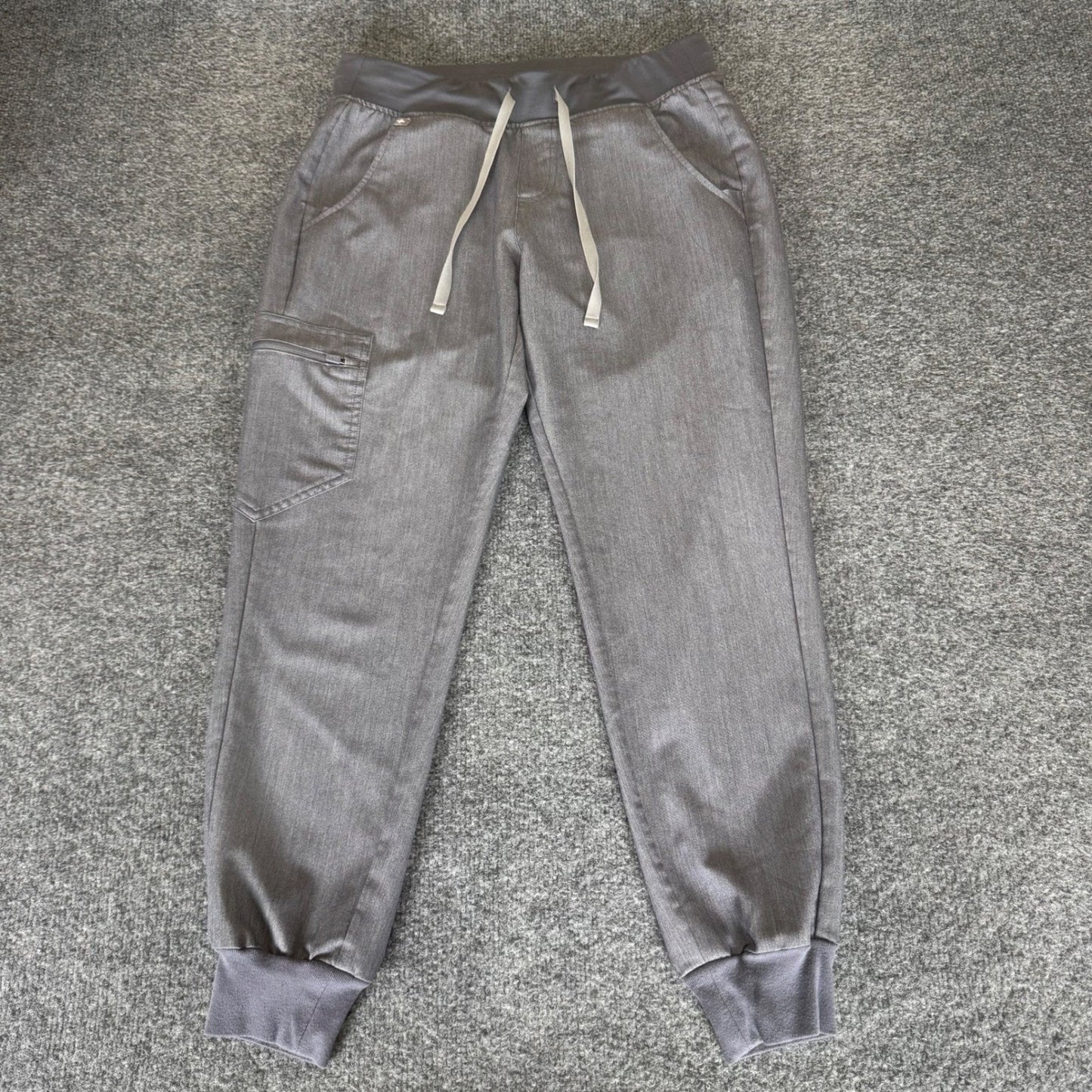 FIGS Zamora Scrub Pants Jogger Womens Small Petite 30x26 Gray Nursing Medical