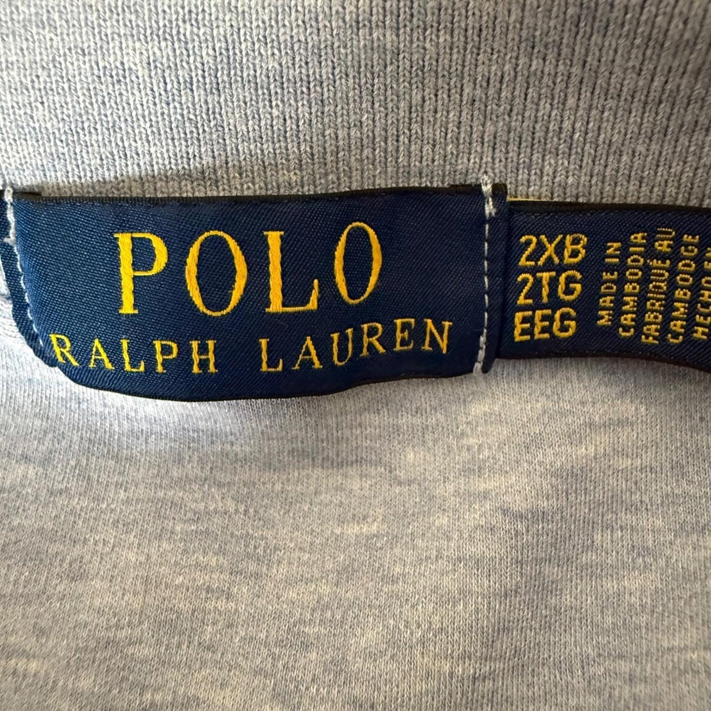 Polo Ralph Lauren Mens 2XB Blue Polo Shirt Short Sleeve Casual Big Tall Cotton