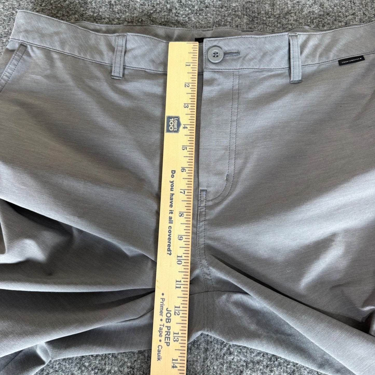 Travis Mathew Men Golf Pant 38 (39x31.5) Gray Performance Chino Stretch Athletic