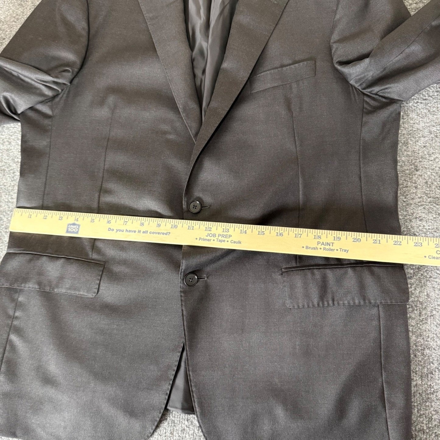 Hickey Freeman Loro Piana Tasmanian Super 150's Blazer Mens 46R Gray Wool Coat