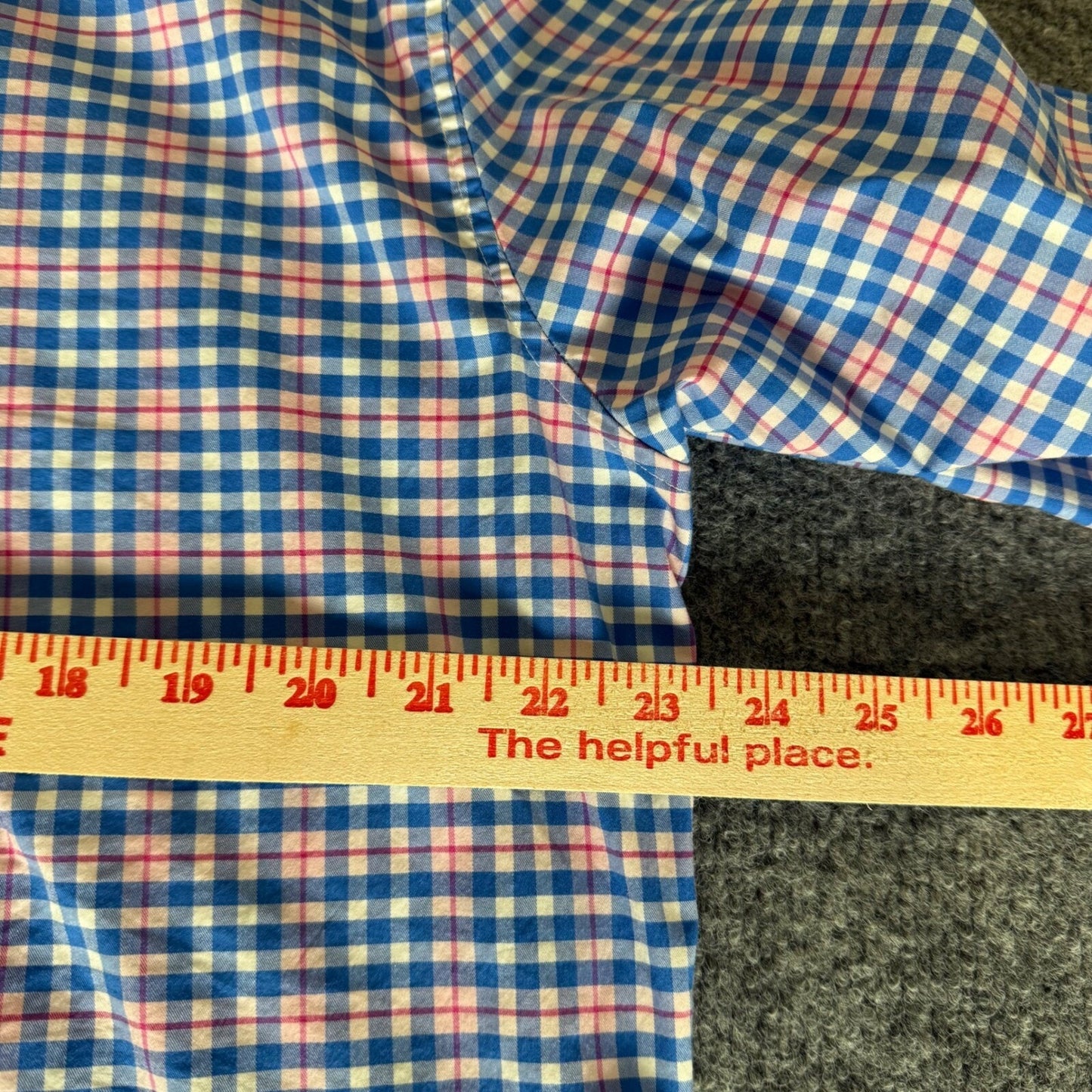Vineyard Vines On-The-Go Performance Button Down Plaid Shirt Brrr Large Casual