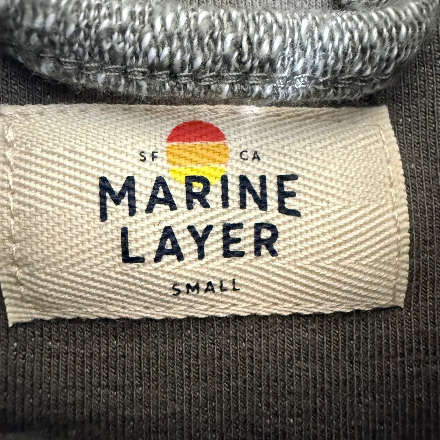 Marine Layer Button Henley Mock Neck Sweater Mens Small Green Pullover Casual