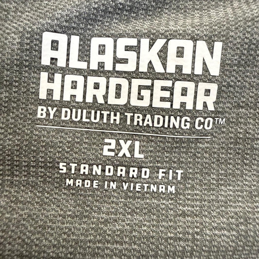Alaskan Hardgear Polo Shirt Mens 2XL Gray Short Sleeve Workwear Outdoor Casual
