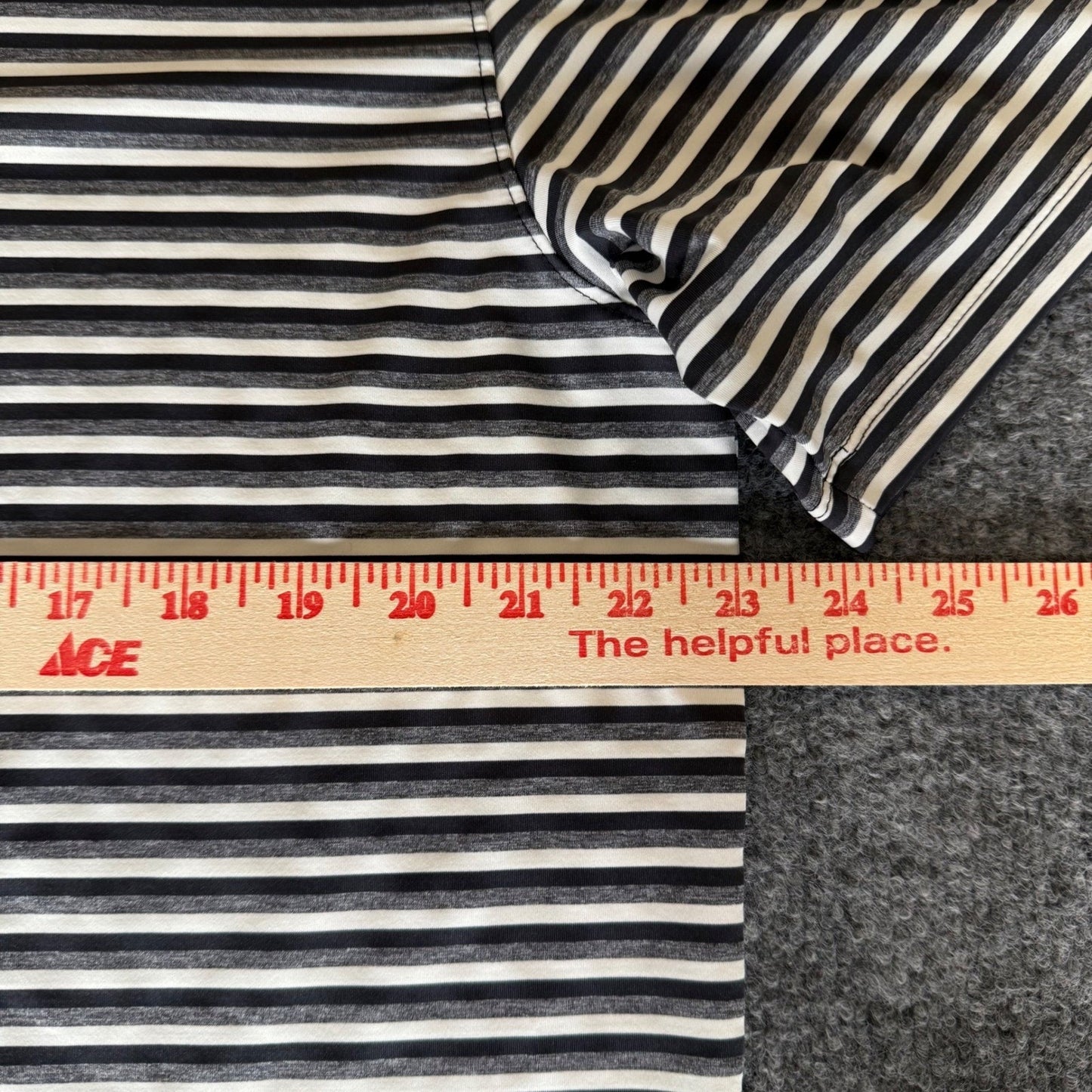 IBKUL Golf Polo Shirt Mens Large Striped Short Sleeve Performance Athletic Top
