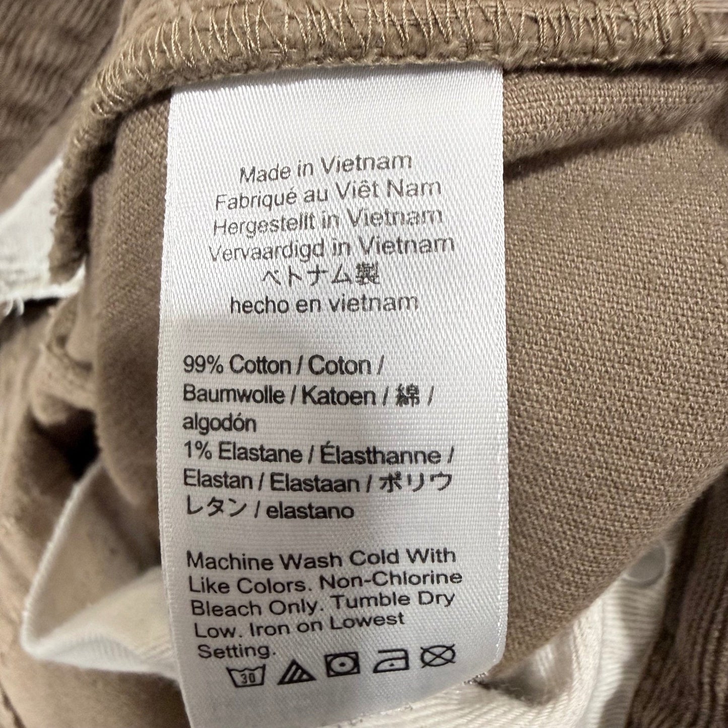 J.Crew 484 Slim Fit Corduroy Pants Mens 31x30 (32x29) Tan Brown Cotton Trousers
