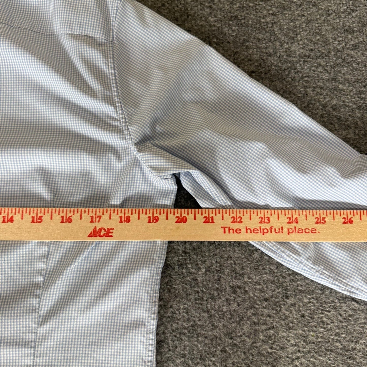 Bonobos Performance Shirt Mens Medium Tailored Fit Gingham Blue Stretch Casual