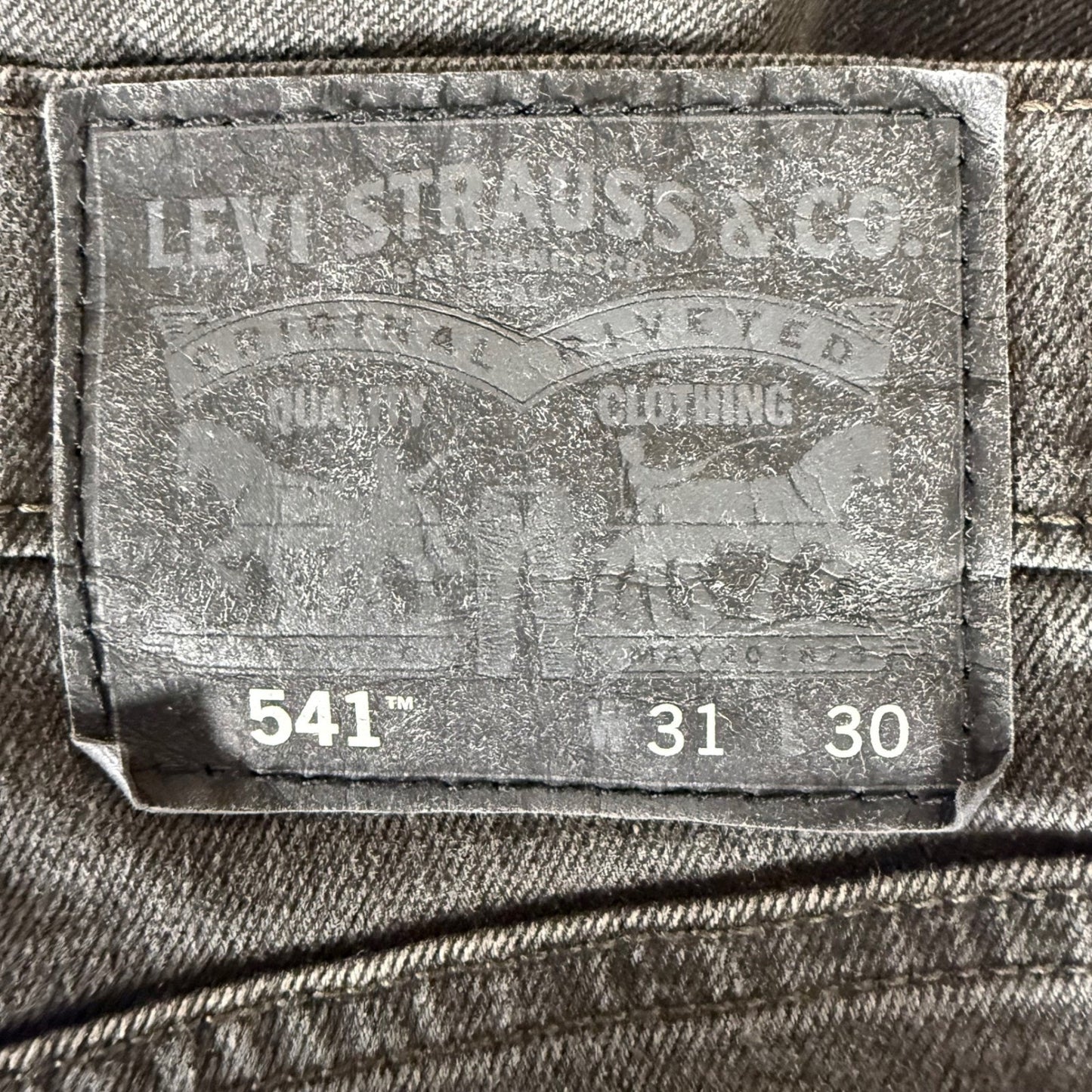 Levis 541 Athletic Taper Mens Jeans 31x30 (Fits 32x29) Faded Black Stretch Denim