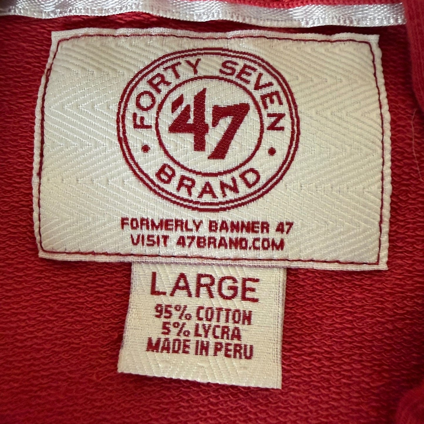 Wisconsin Badgers Jacket Men Large Red Full Zip 47 Brand NCAA College Sweatshirt