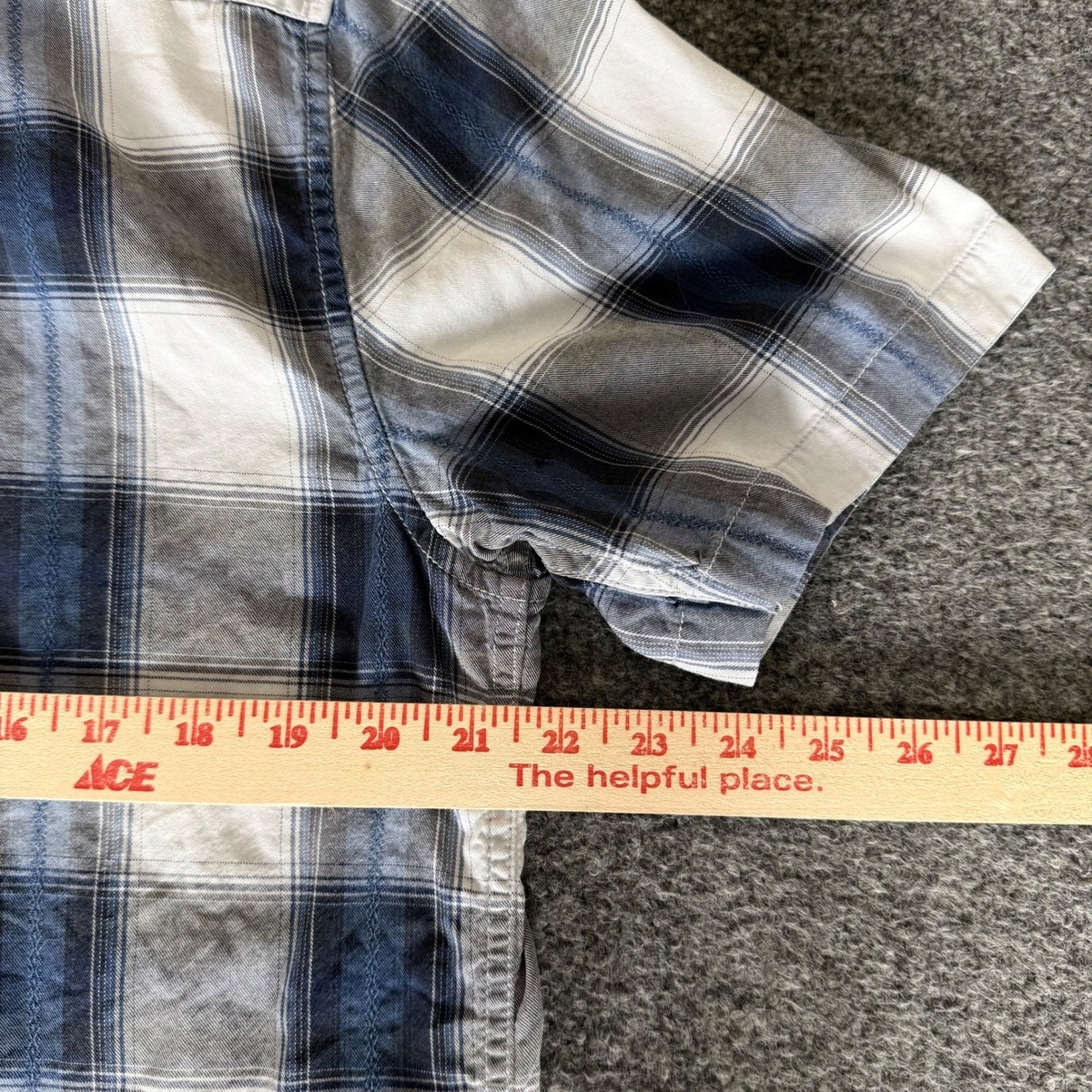 Tommy Bahama Shirt Mens Large Blue Plaid Short Sleeve Button Up Tencel Casual