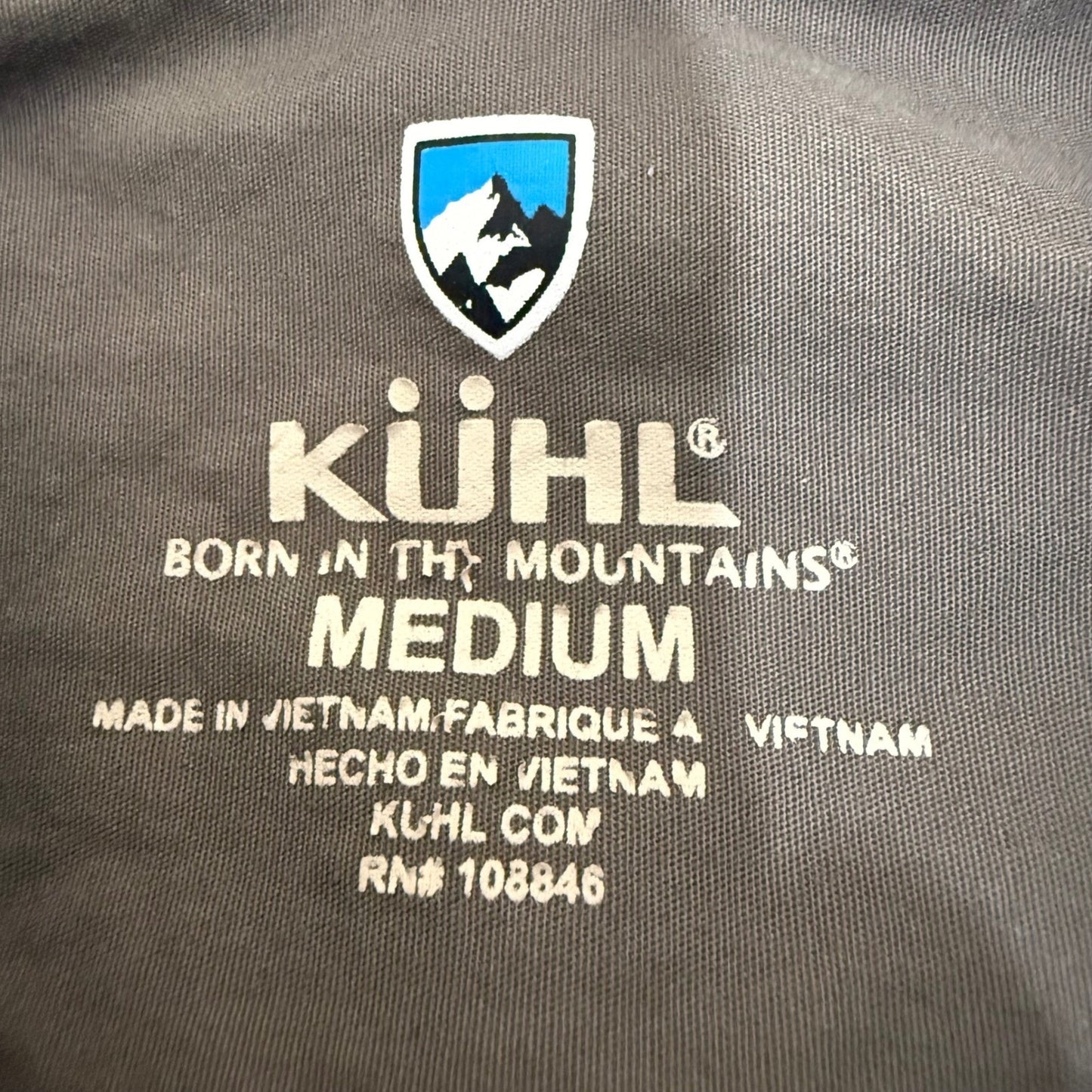 Kuhl Skorpio Shirt Mens Medium Linen Blend Button Up Short Sleeve Outdoor Hiking