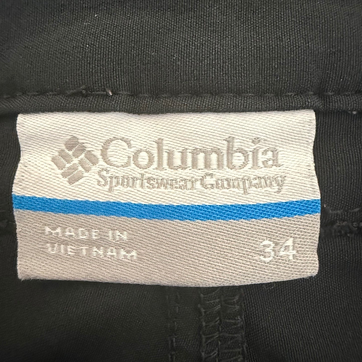 Columbia PFG Mens Black Omni Shield Fishing Shorts 34 Outdoor Stretch Cargo