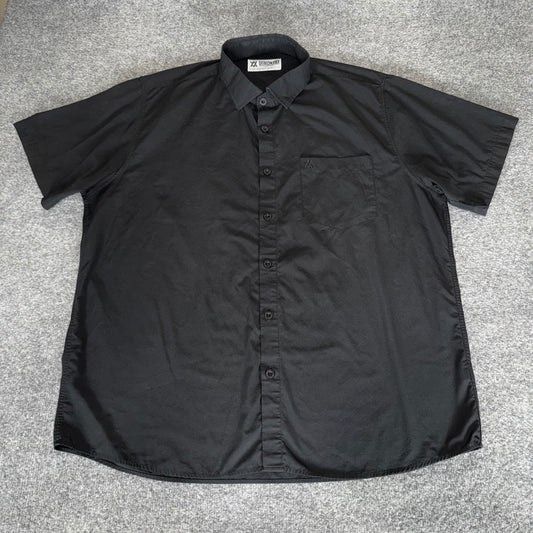 Dixxon Mens 2XL Black Bamboo Shirt Short Sleeve Button Up Stretch Casual Moto