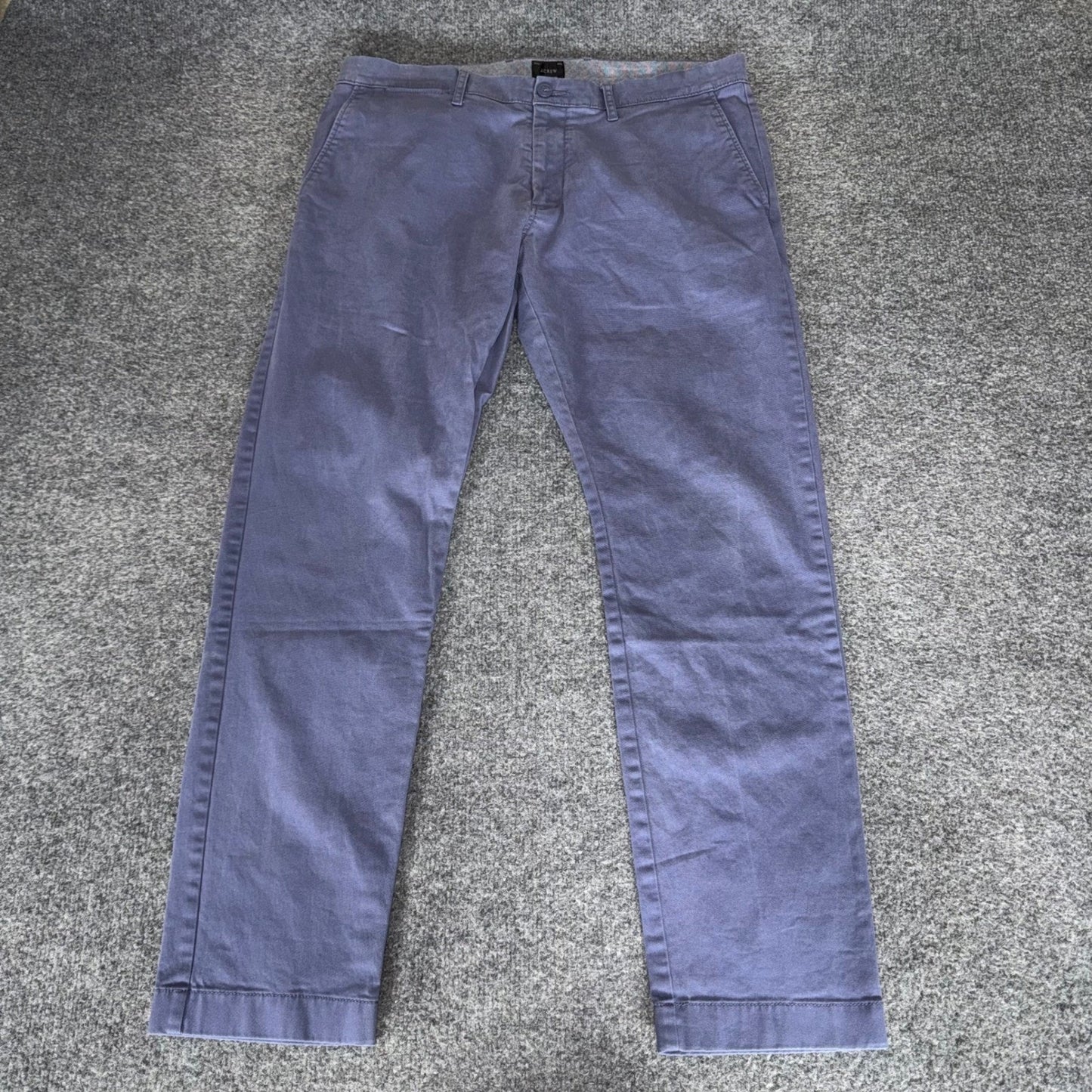 J.Crew Mens Broken In Chino Pants 33x30 (Fits 34x29) Blue Stretch Cotton Casual
