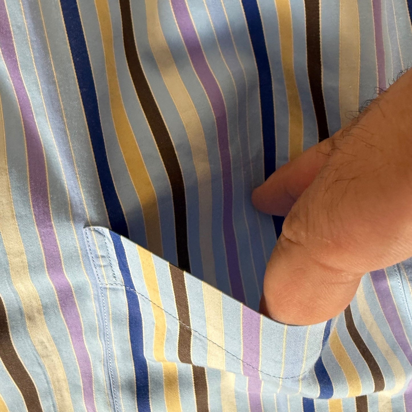 Robert Talbott Carmel Men Medium Striped Button Down Shirt Cotton Classic Office