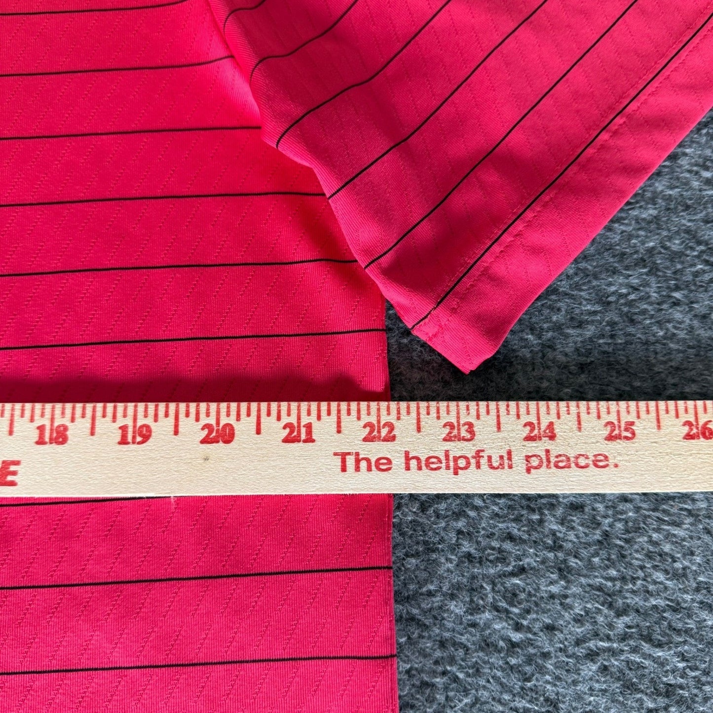 Callaway Golf Polo Shirt Mens Medium Pink Striped Opti Dri Short Sleeve Stretch