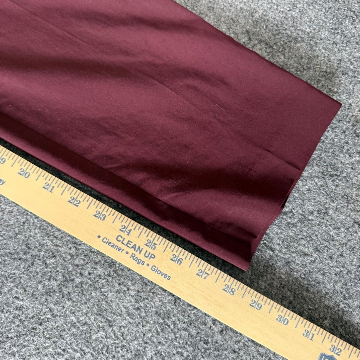 Express Slim Chino Pant Mens 36x28 Burgundy Maroon Cotton Blend Stretch Trousers