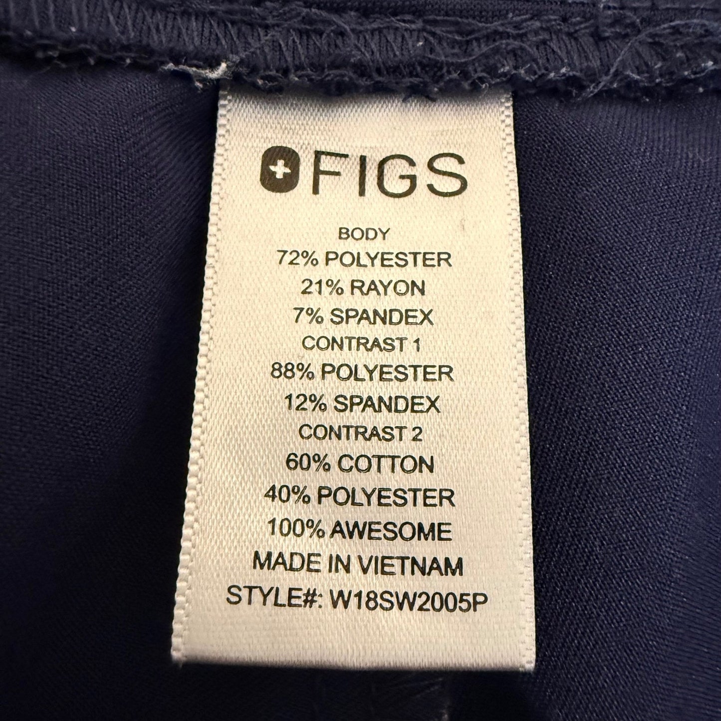 FIGS Zamora Scrub Jogger Pants Womens Medium Petite Blue Medical Doctor Uniform