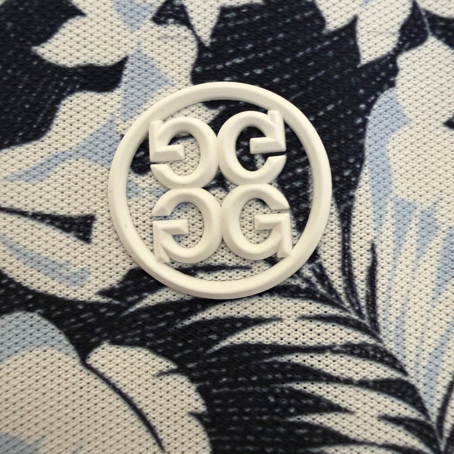 G/FORE Polo Shirt Palm Fronds Tech Pique Mens Small Golf Floral Short Sleeve