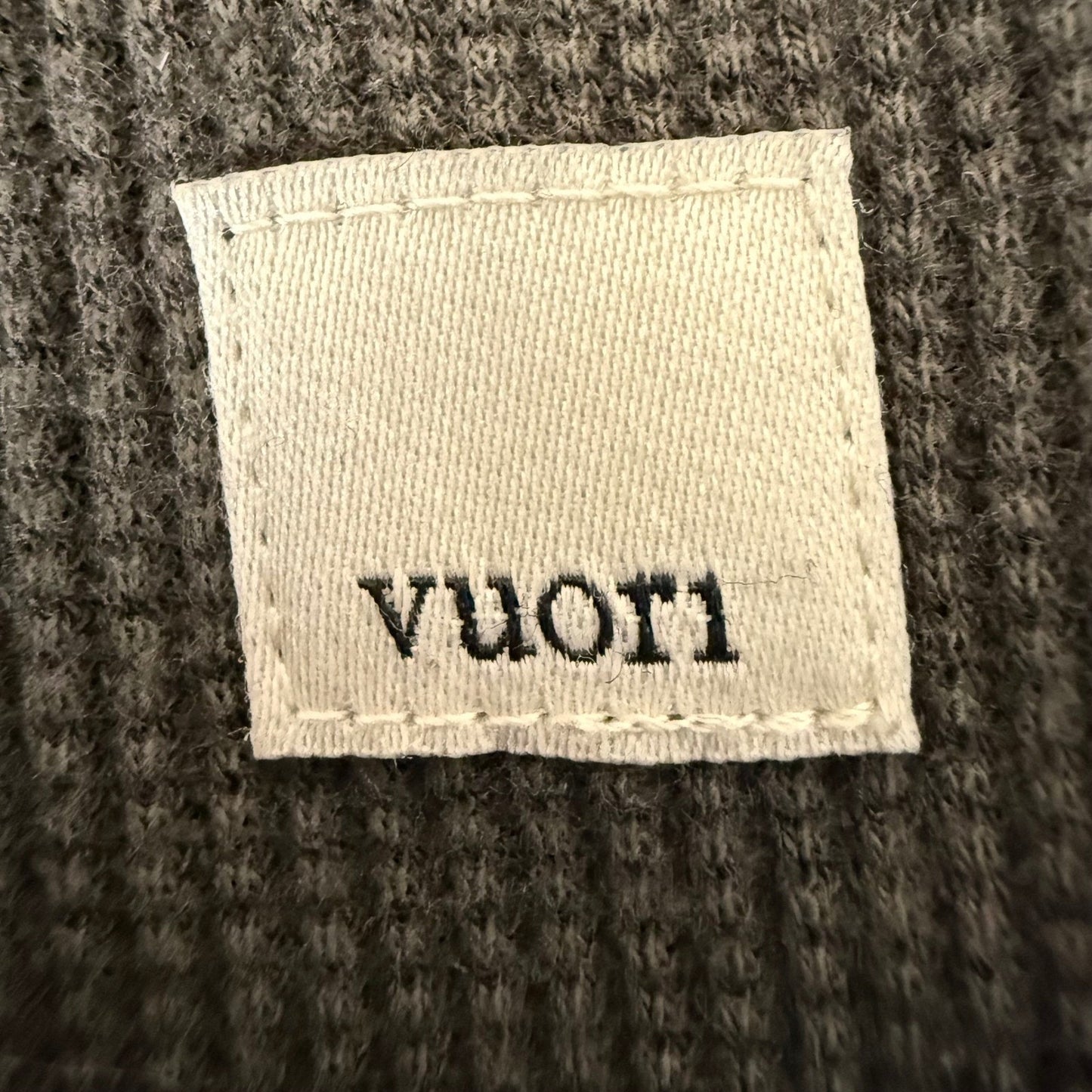 Vuori Mens XL Long Sleeve Thermal Waffle Knit Crew Neck Shirt Olive Green V176