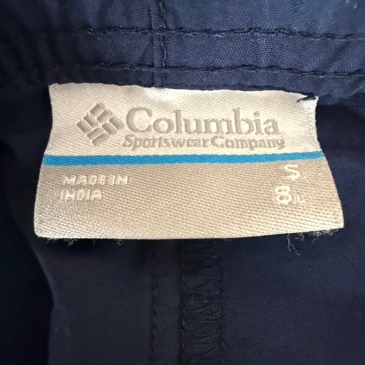 Columbia PFG Cargo Shorts Mens Small 32 Navy Blue Omni Shade Fishing Outdoor