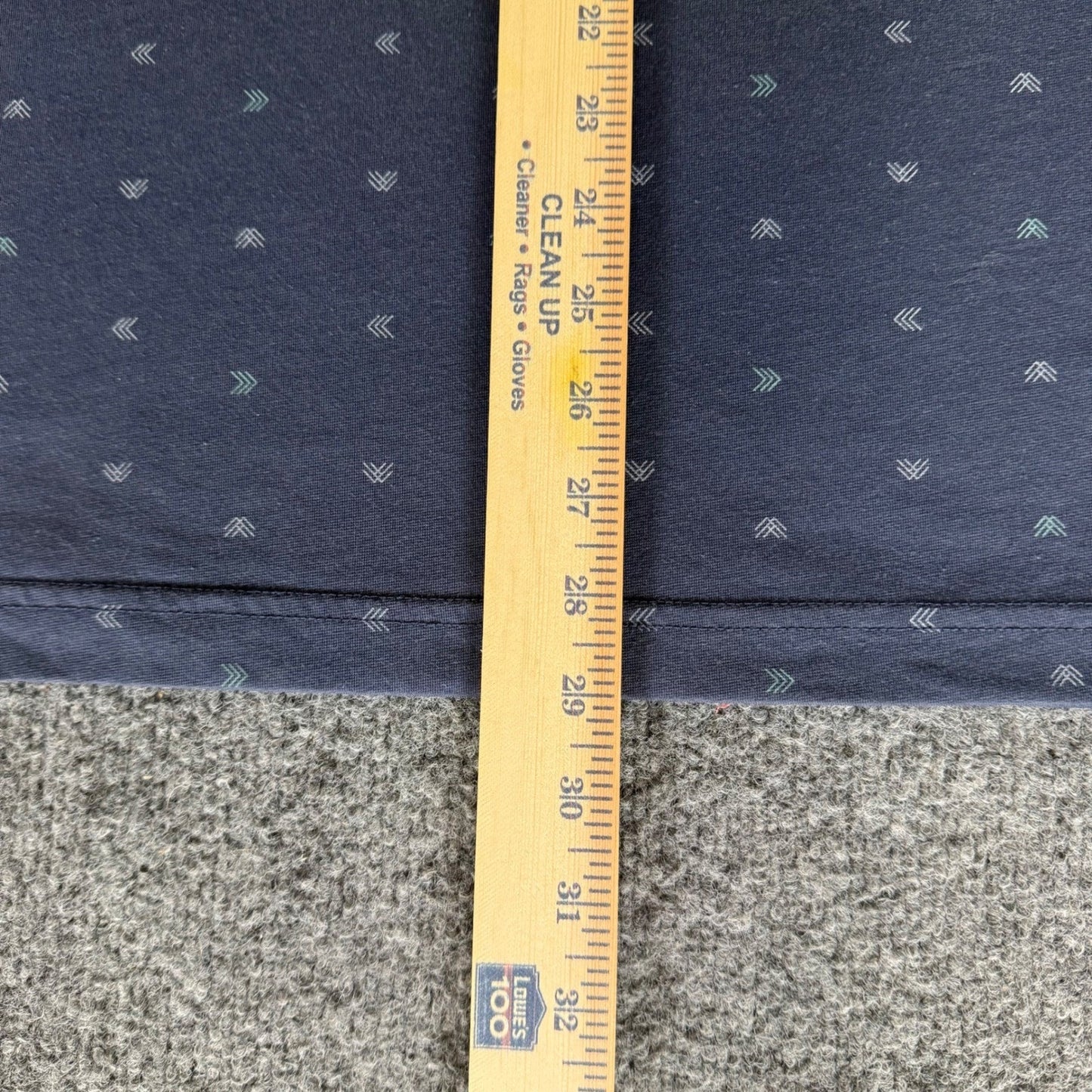 Travis Mathew Polo Shirt Men Medium Blue Geometric Golf Short Sleeve Performance