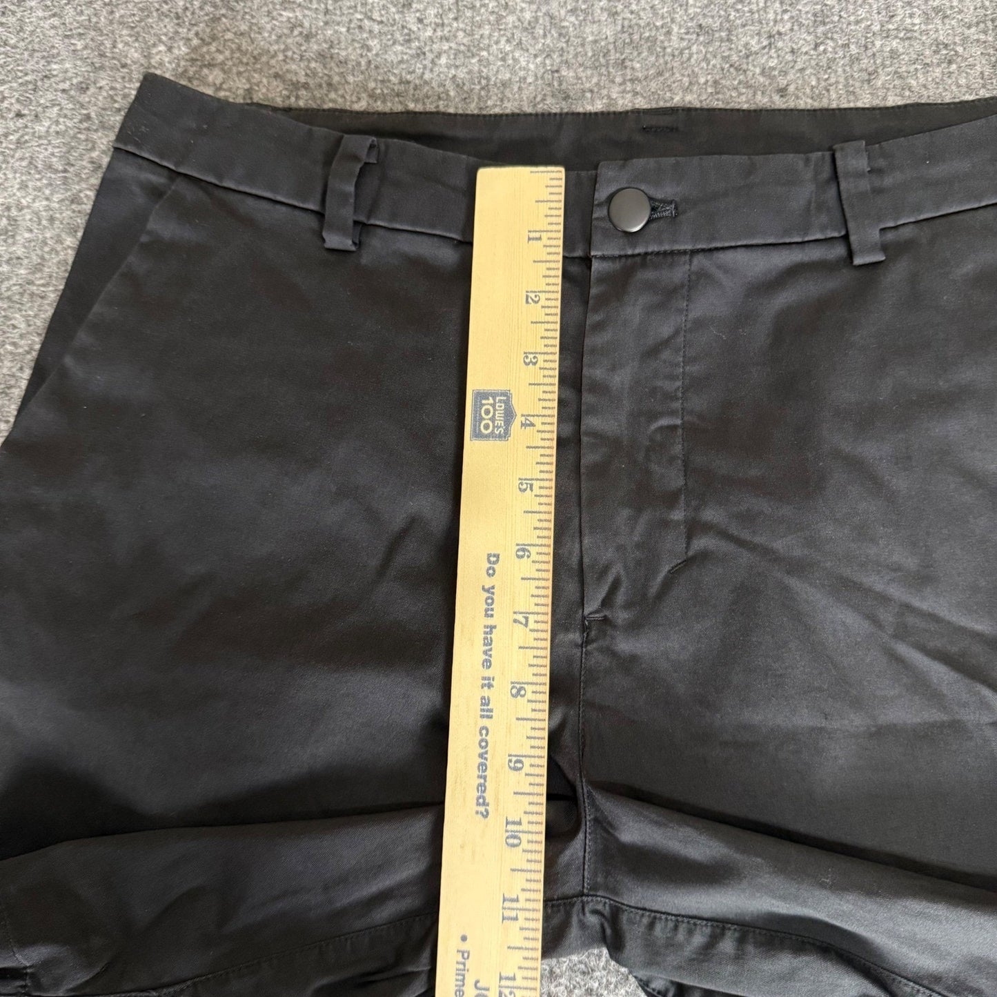 Lululemon Commission Mens Shorts Black Size 32 Chino Golf Casual Performance