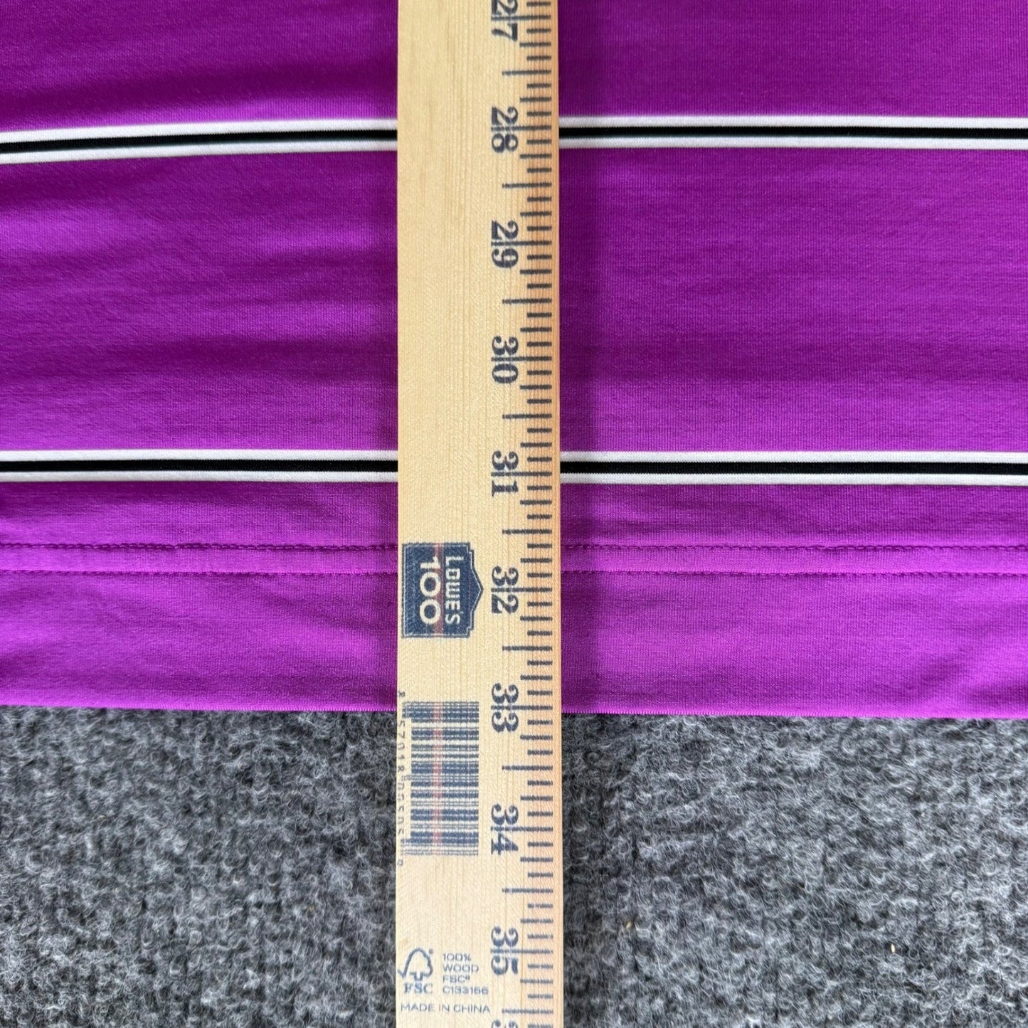FootJoy FJ Mens Golf Polo Shirt XL Purple Stripe Performance Athletic Stretch
