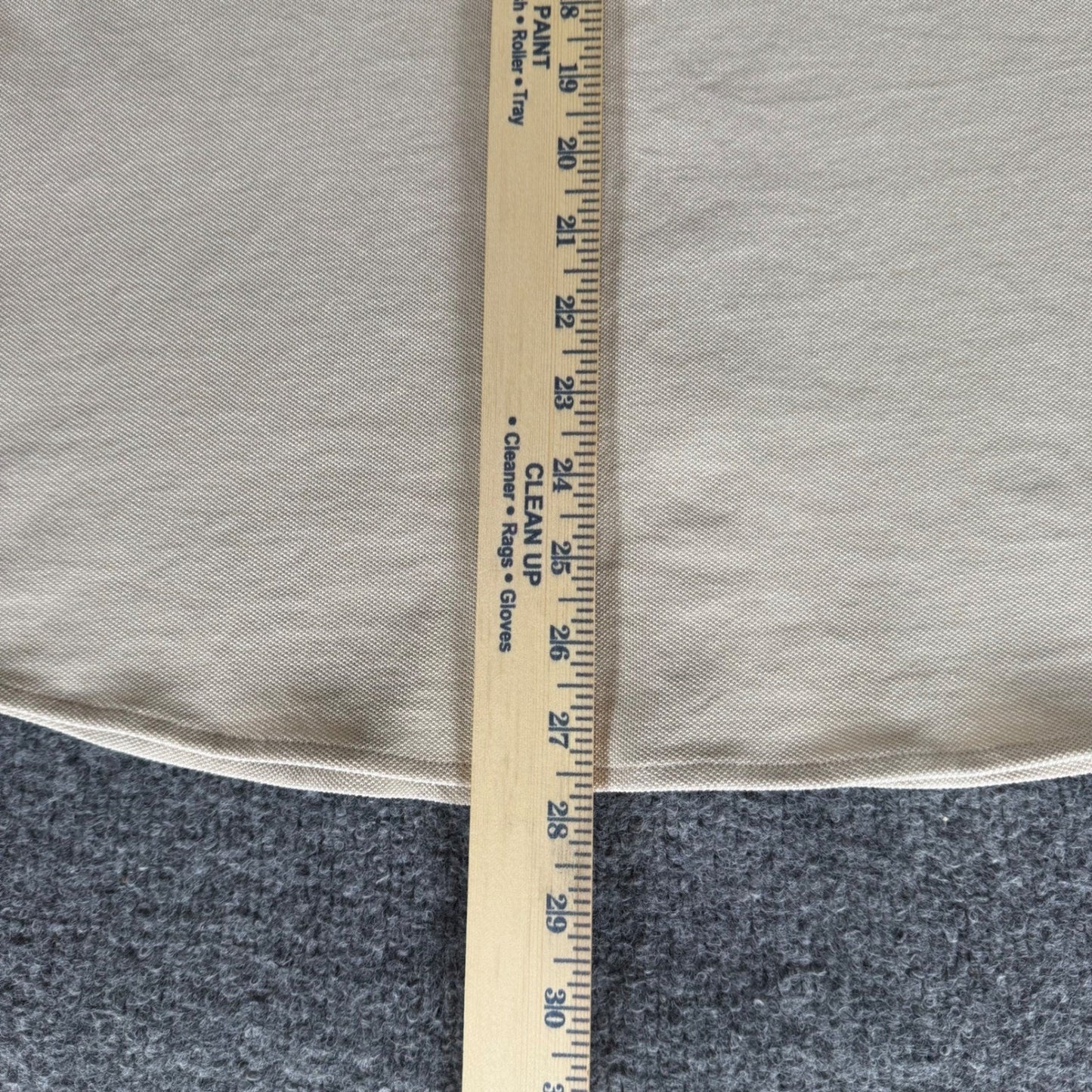 Collars & Co Shirt Mens M Beige Luxury Pique Cotton Long Sleeve Button Up Casual