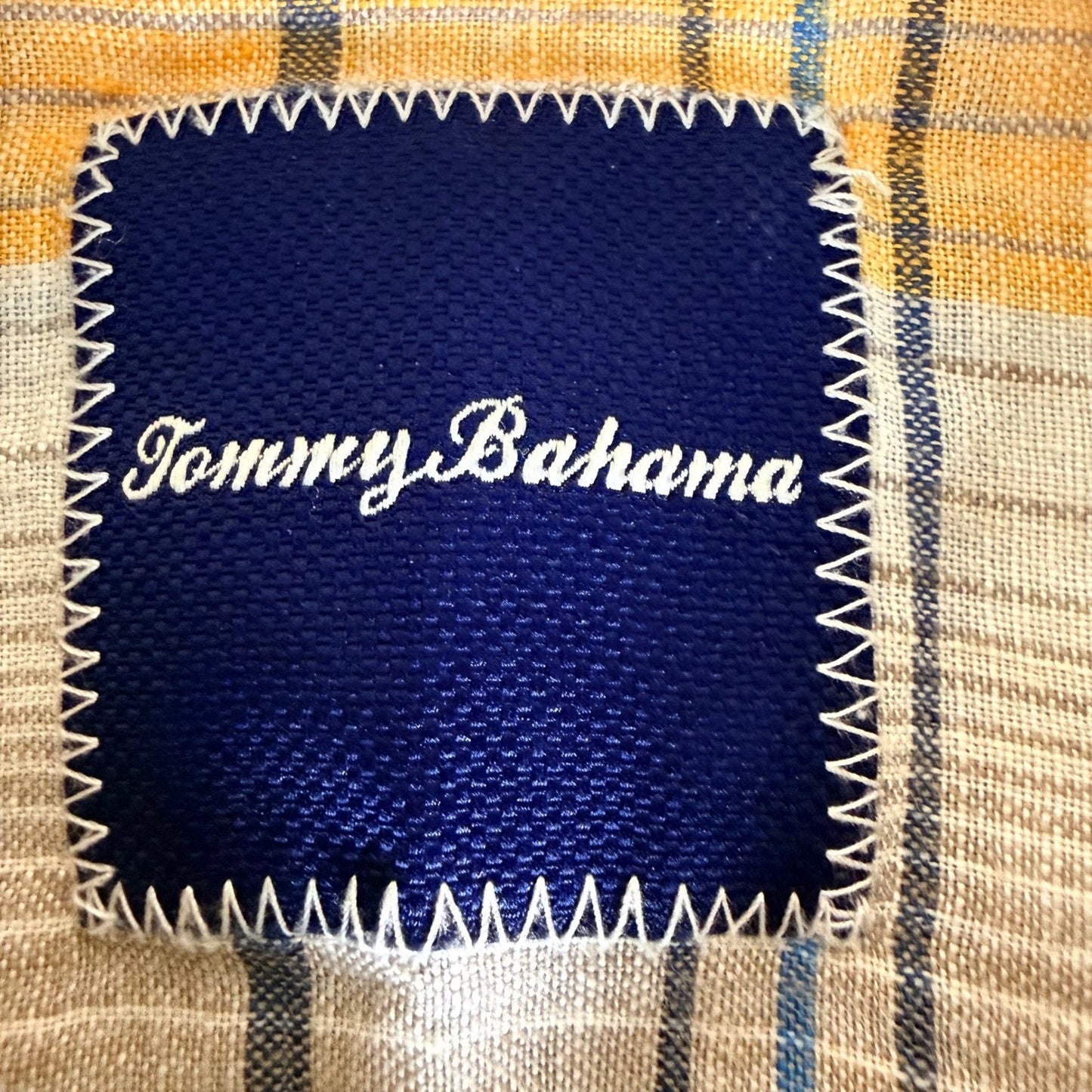 Tommy Bahama Shirt Mens XXL 100% Linen Button Up Striped Short Sleeve 2XL Casual