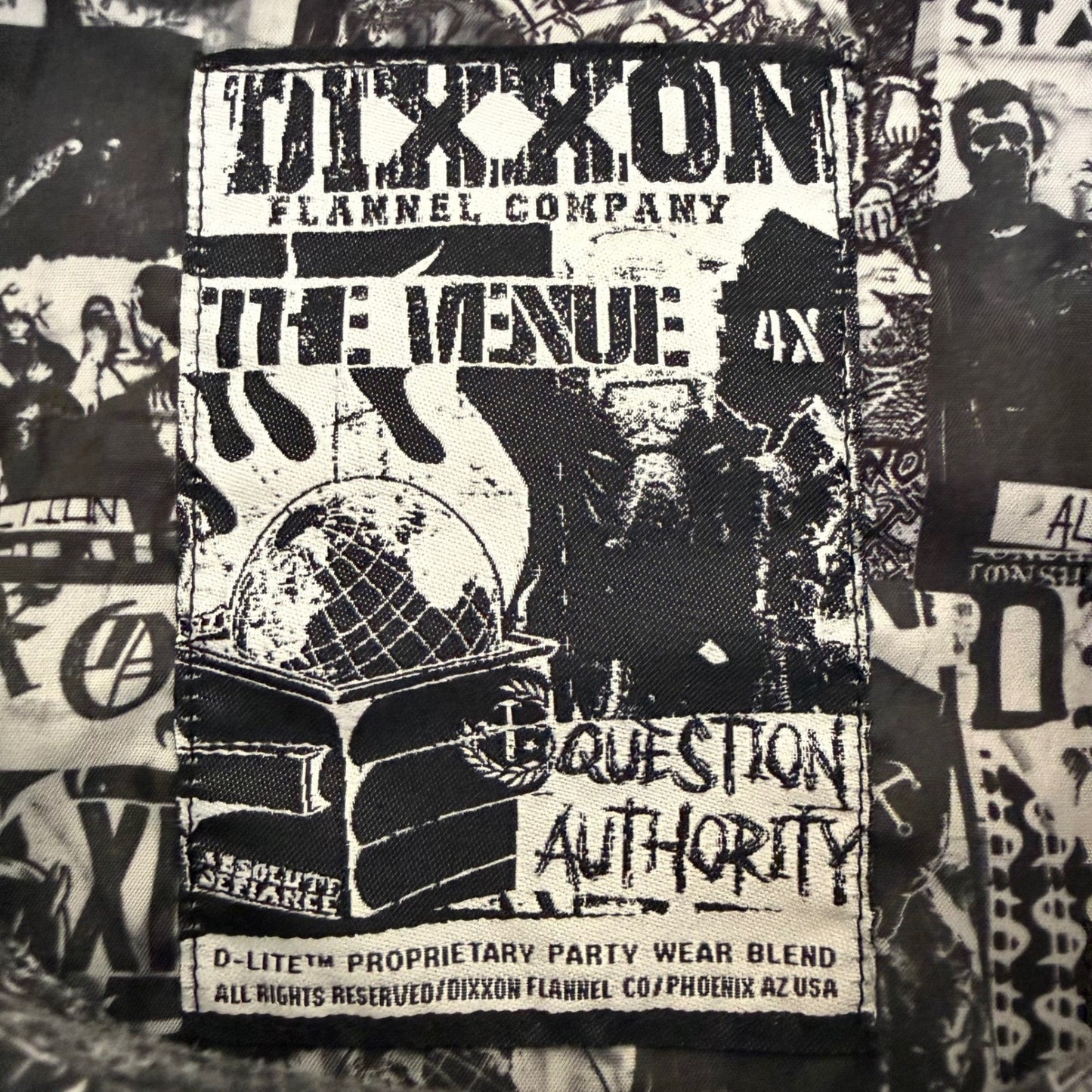 DIXXON Flannel Co Mens 4XL Short Sleeve Button Up Shirt AOP Punk Rock Skate Moto