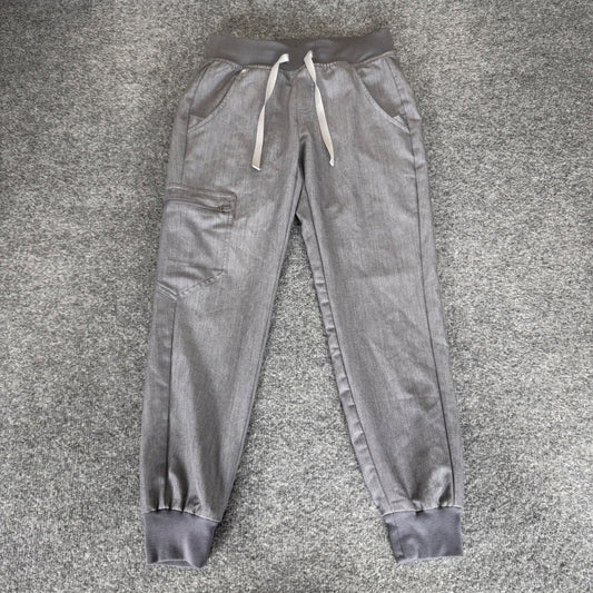 FIGS Zamora Jogger Scrub Pants Womens XXS Petite Graphite Gray Nursing Uniform
