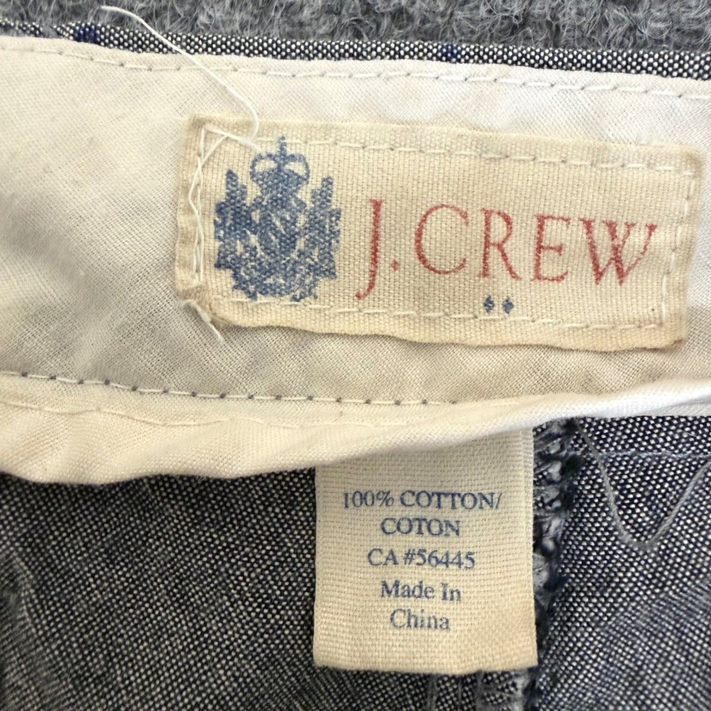 J.Crew Mens 32 Gray Blue Polka Dot Chino Shorts Cotton Casual Flat Front Summer