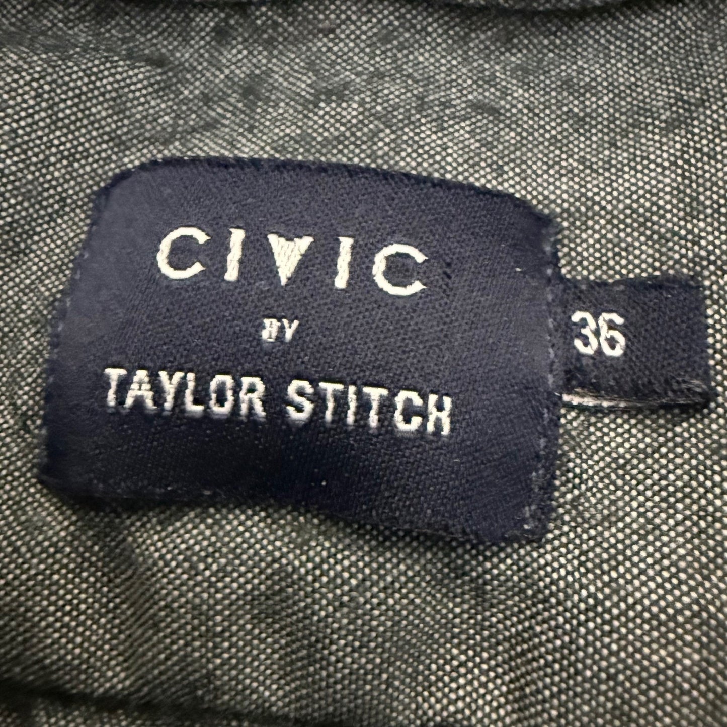Civic by Taylor Stitch Mens Gray Merino Wool Sorona Button Down Shirt Size 36 XS
