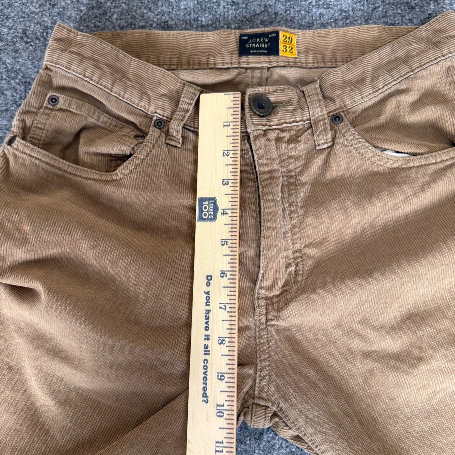 J Crew Corduroy Pants Mens 29x32 (30x32) Tan Straight Fit Casual Office Everyday
