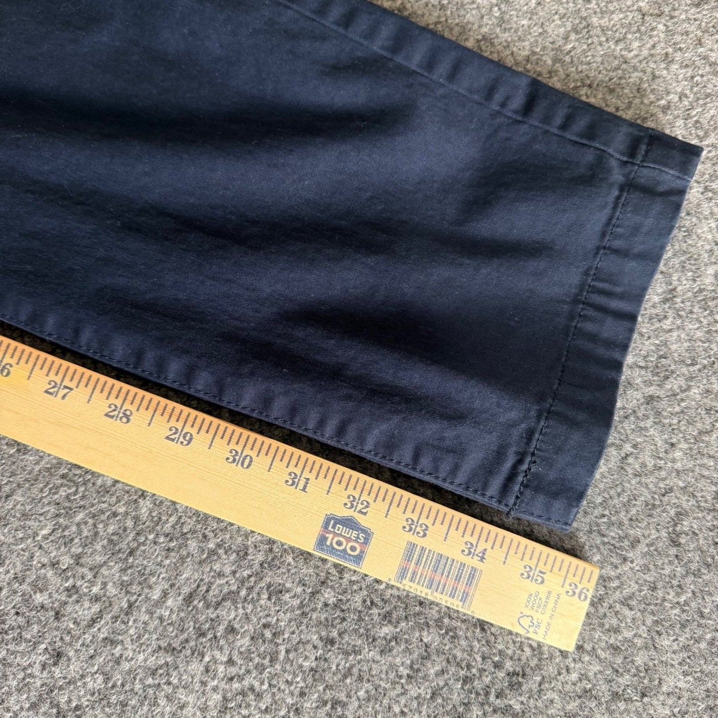 American Tall Pants Mens 32x36 Blue Chino Casual Office Everyday Extra Long Fit