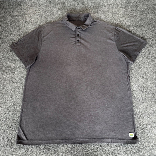 Vuori Mens XL Charcoal Gray Performance Polo Shirt Short Sleeve Stretch Athletic