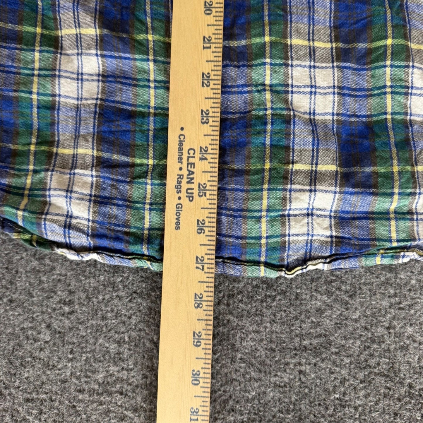 J.Crew Baird McNutt Irish Linen Shirt Mens Medium Slim Fit Blue Green Plaid