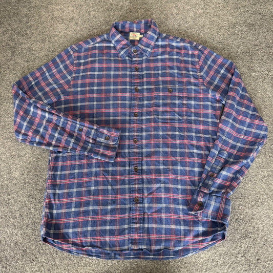 Faherty Brand The Movement Shirt Mens Large Plaid Button Up Long Sleeve Flannel