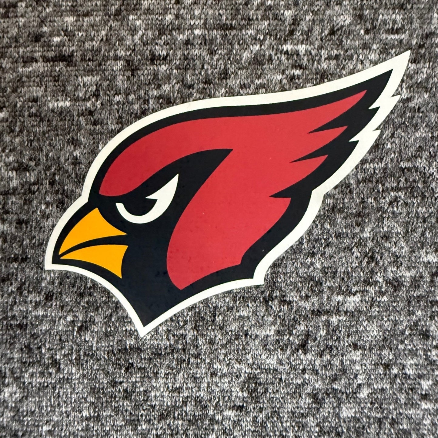 Arizona Cardinals NFL Mens L Full Zip Hoodie Gray Red Ribbed Football Jacket