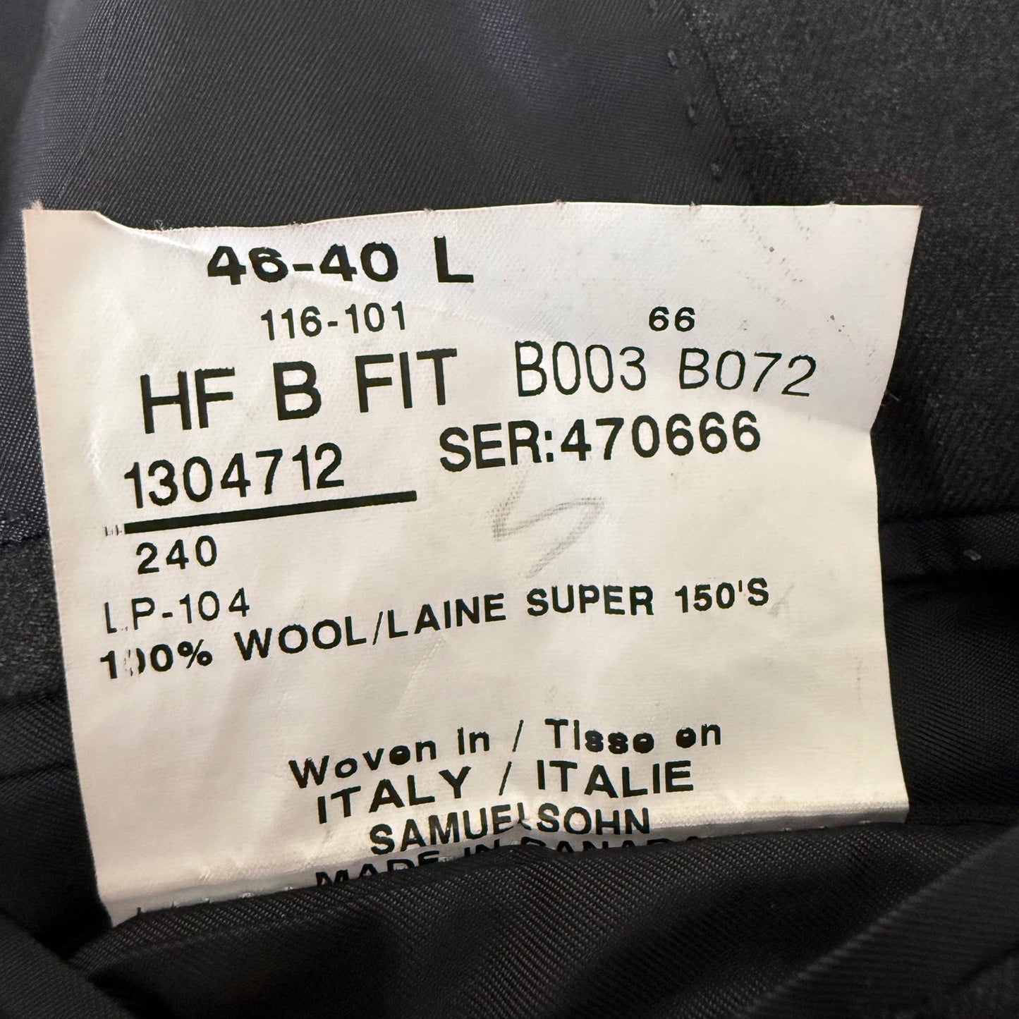 Hickey Freeman Loro Piana Tasmanian Super 150's Blazer Mens 46R Gray Wool Coat