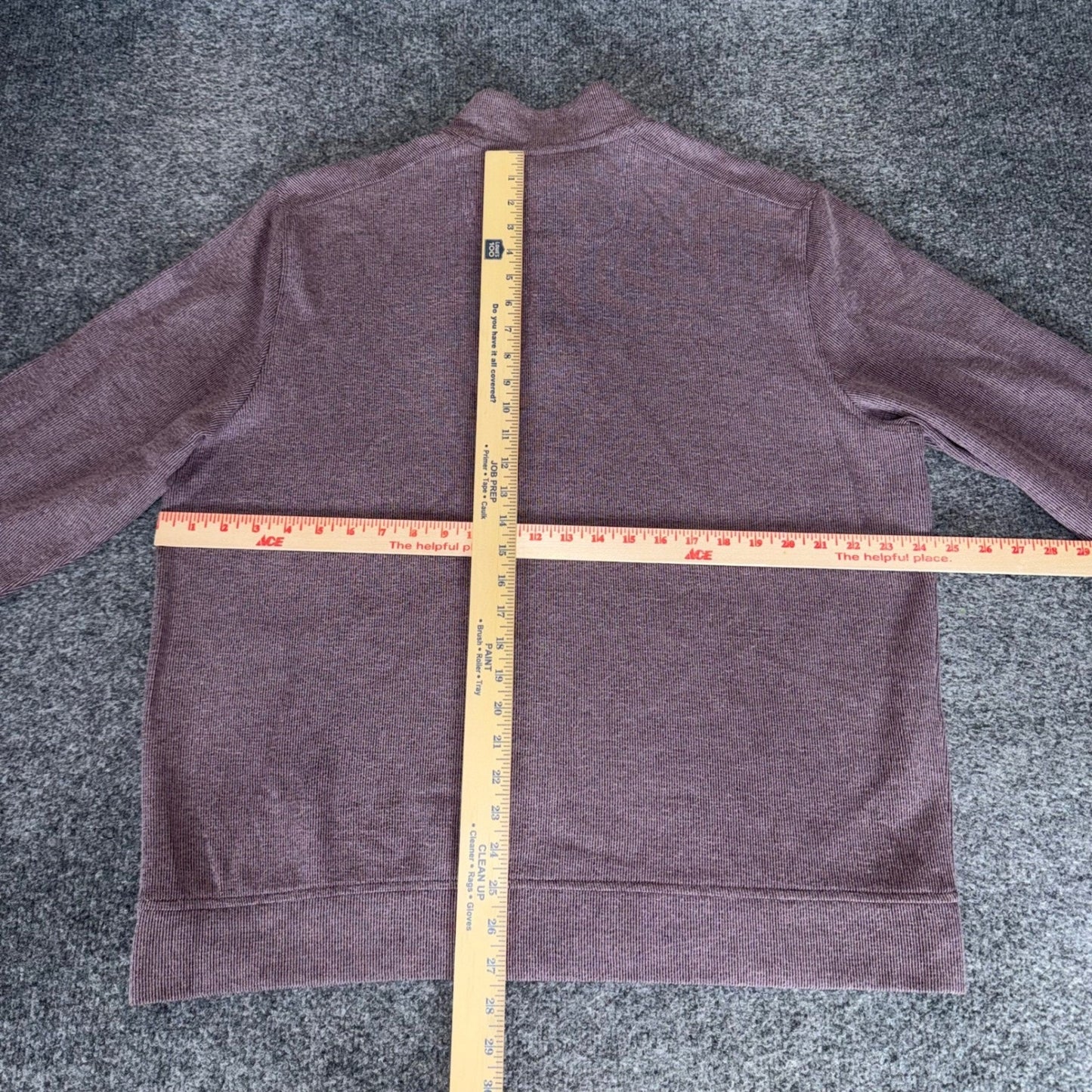 Tommy Bahama Mens XL 1/4 Snap Button Pullover Sweater Heather Mauve Ribbed Knit
