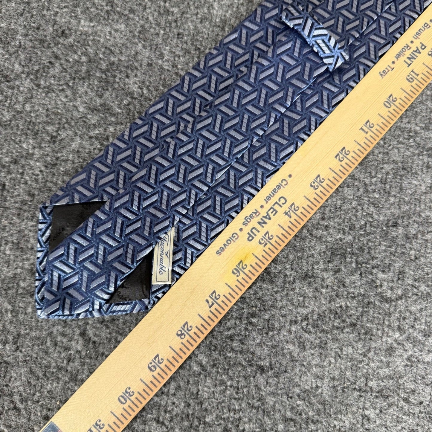 Faconnable Lot of 2 Mens Silk Dress Ties Blue Paisley Geometric Formal Neckwear