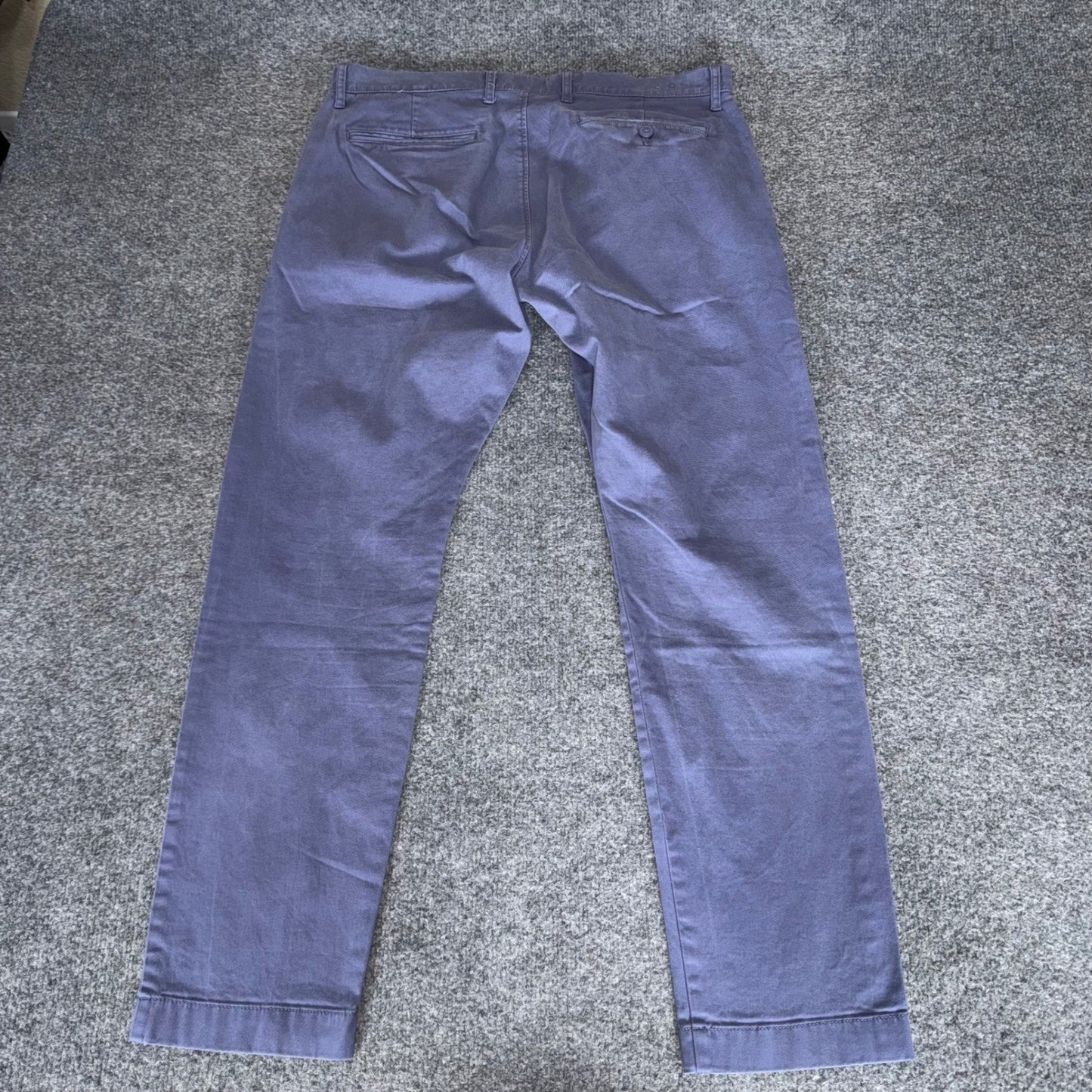 J.Crew Mens Broken In Chino Pants 33x30 (Fits 34x29) Blue Stretch Cotton Casual
