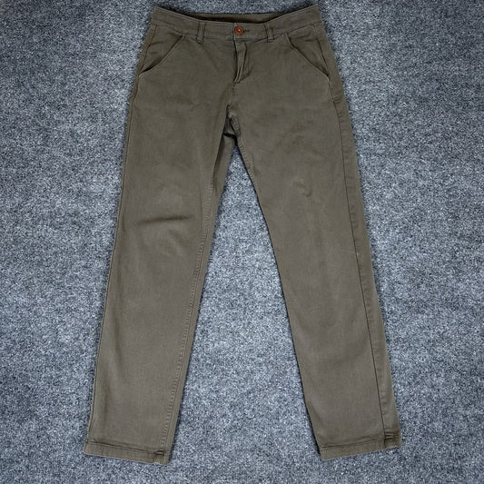 Mugsy Olives Pants Mens 32x30 Straight Chino Stretch Casual Work Comfort Soft