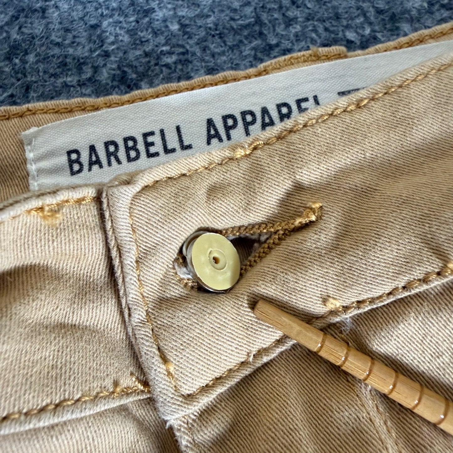 Barbell Apparel Pants Mens 32x32 Beige Chino Straight Leg Casual Stretch Fit