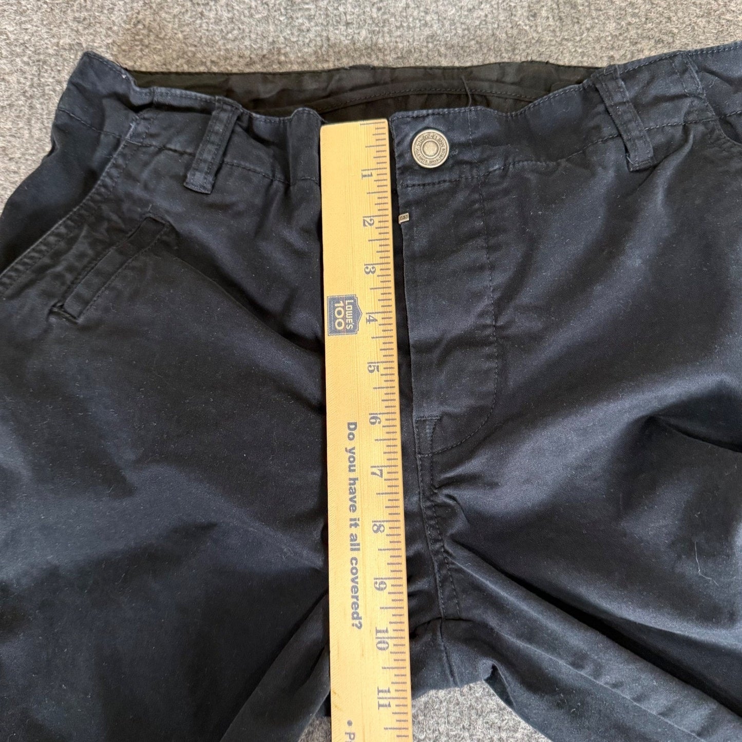 All Saints Stove Lumen Chino Mens Pant Black 32x30 Slim Casual Modern Streetwear