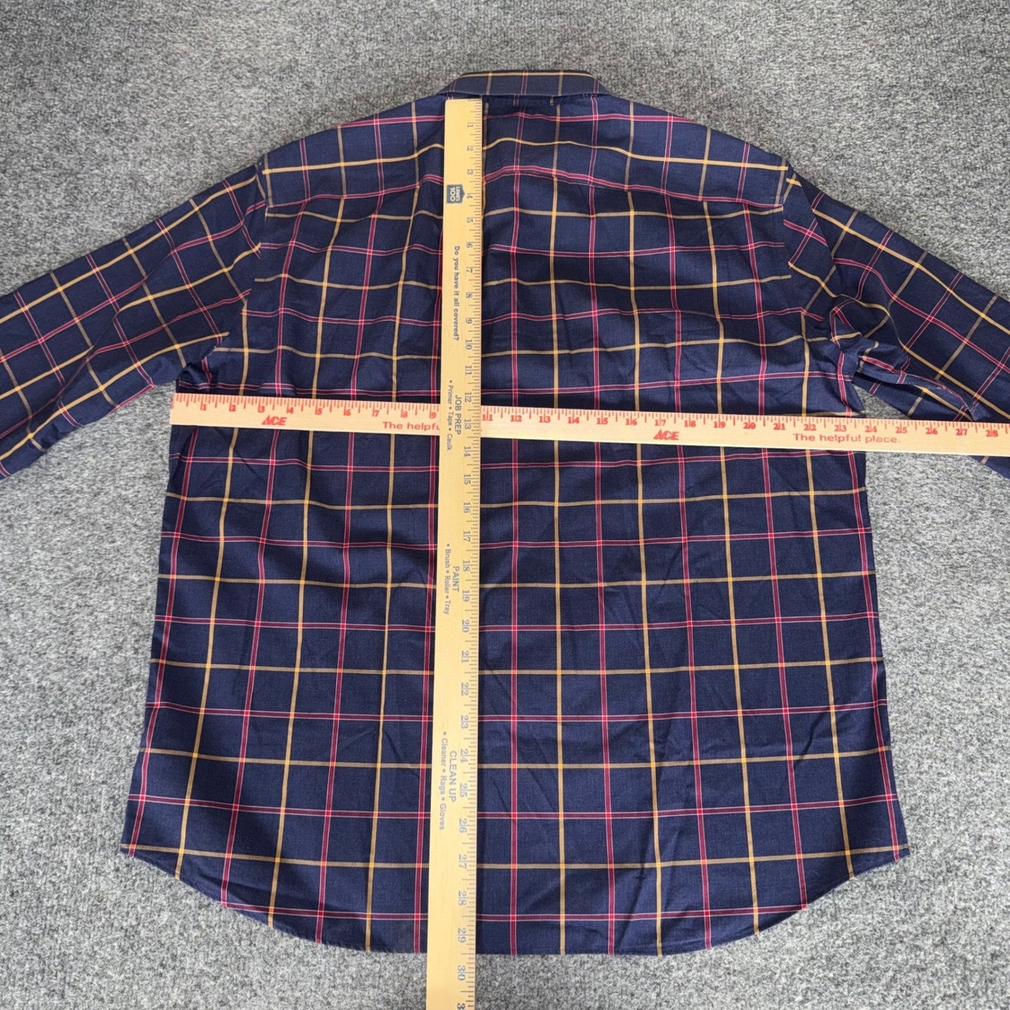 UNTUCKit Mens XL Blue Plaid Wrinkle Free Cotton Long Sleeve Button Down Shirt
